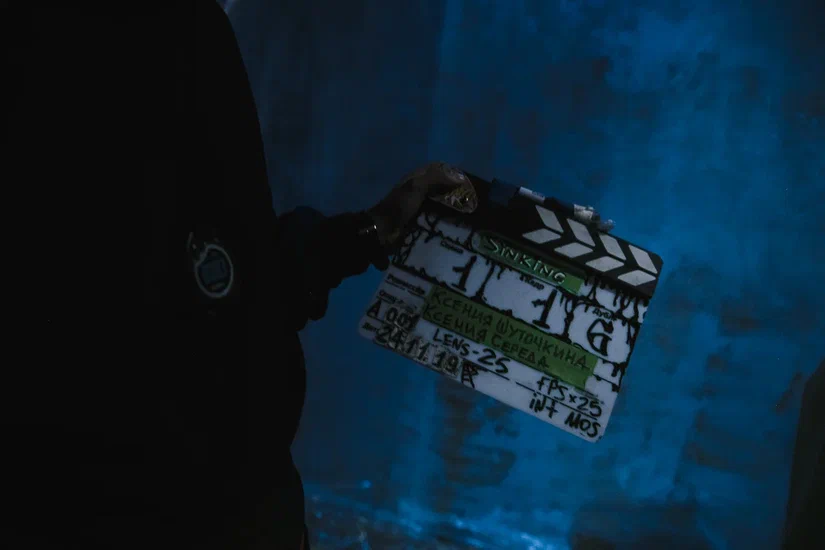Behind the scenes of the Sinking music video recording